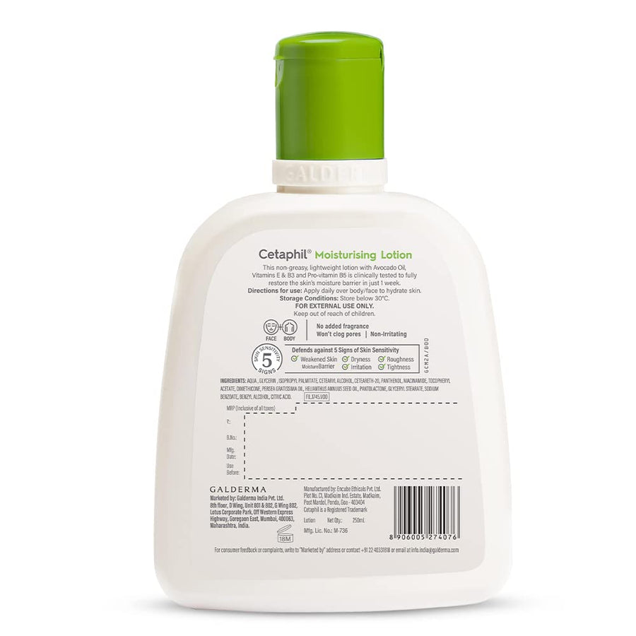 Cetaphil Moisturising Lotion For Face & Body, Normal To Combination Skin,250 Ml