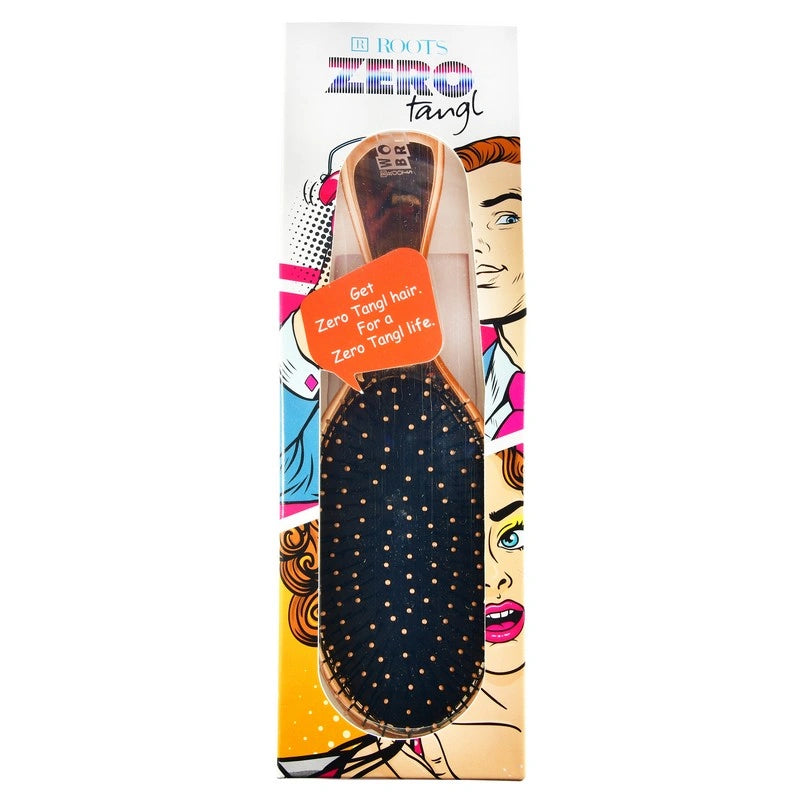 Roots Zero Tangle Golden Paddle Hair Brush