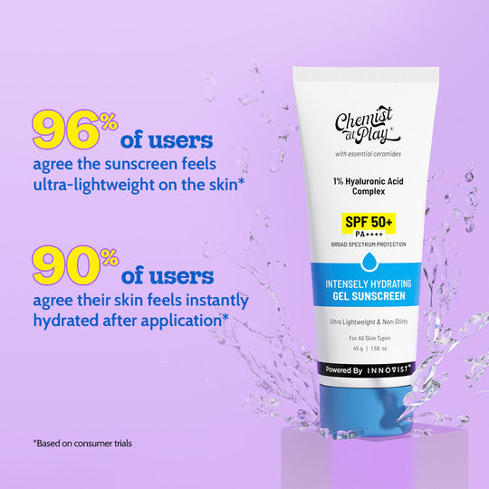 Chemist at Play 1% Hyaluronic Acid Gel Sunscreen SPF 50+ PA++++ | 45 gm