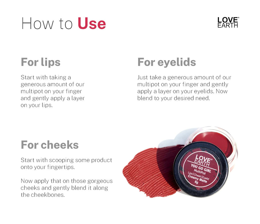 Love Earth Lip Tint & Cheek Tint Multipot