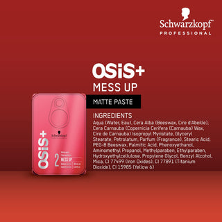 Schwarzkopf Professional OSIS+ Mess Up Matte Paste For Matte & Texturized Styles