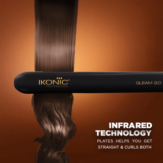 Ikonic Gleam 2.0 Hair Straightener, Black