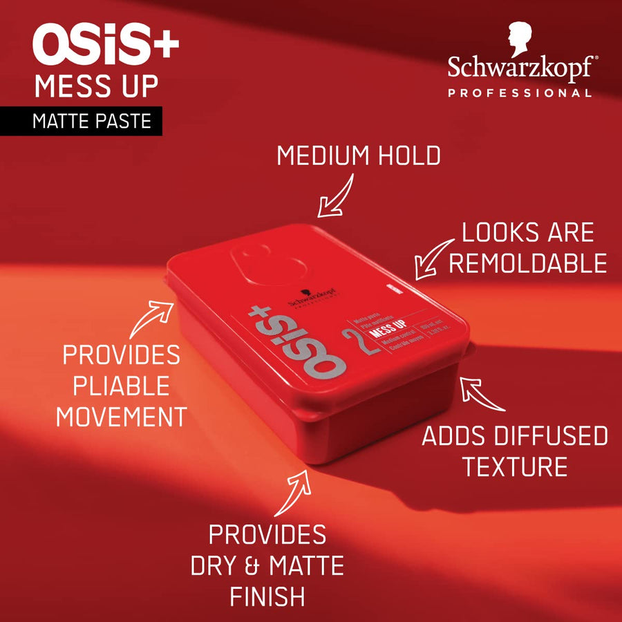 Schwarzkopf Professional OSIS+ Mess Up Matte Paste For Matte & Texturized Styles