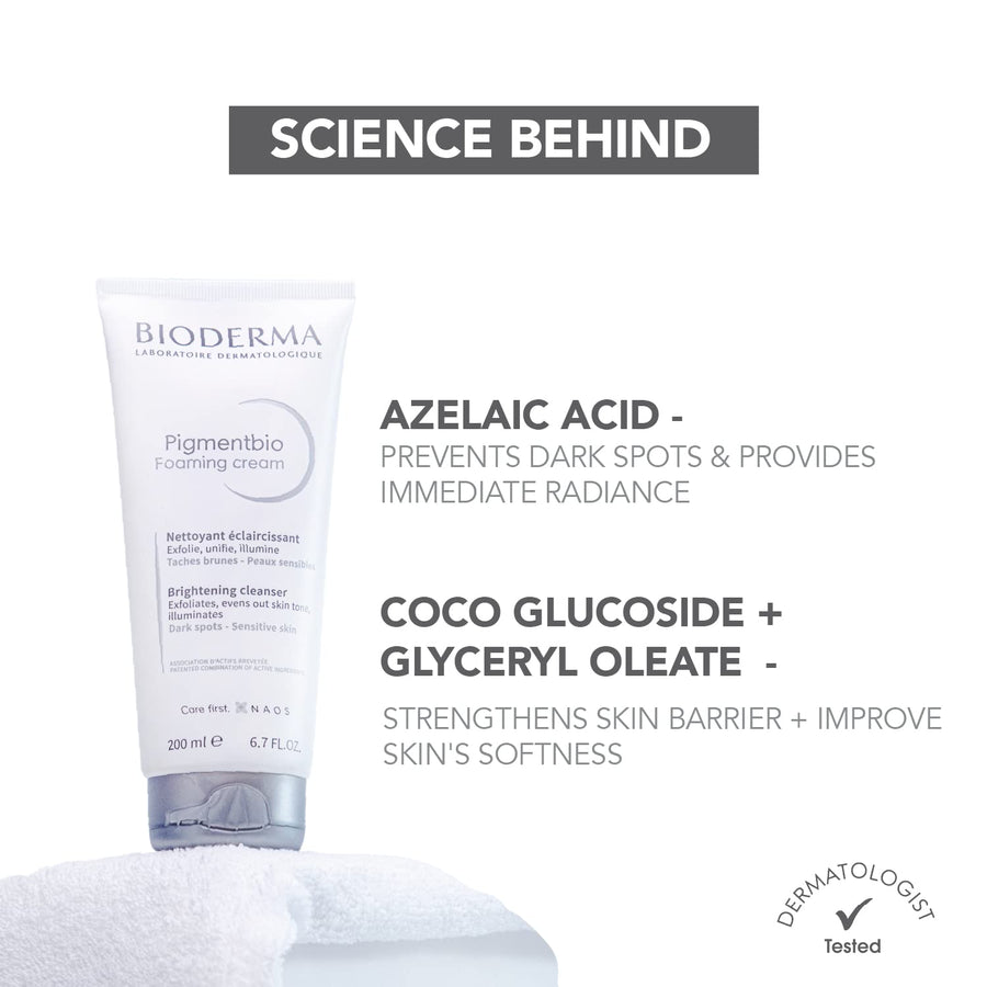 Bioderma Pigmentbio Foaming Cream Brightening Exfoliating Cleanser 200ml
