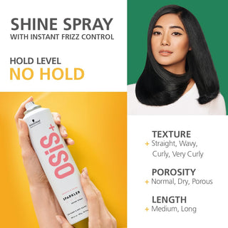 Schwarzkopf Professional Osis Sparkler Shine Hair Spray | For Instant Shine