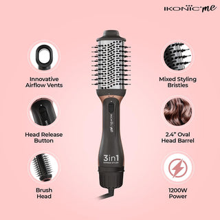 Ikonic Professional 3 in 1 Express Styler Black