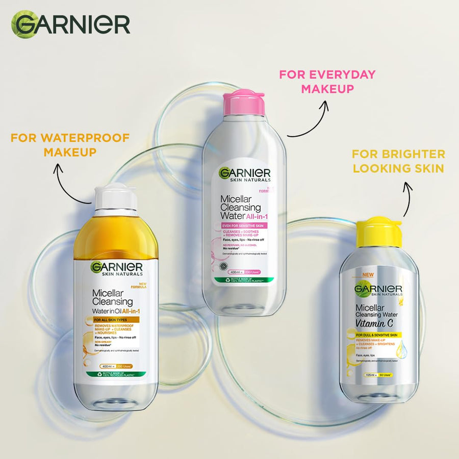 Garnier Cleansing Water for Waterproof Micellar Oil-Infused Cleansing Water 125ml