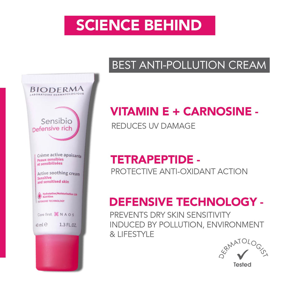 Bioderma Sensibio Defensive Rich Active Anti-Pollution Cream 40ml