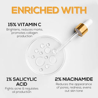 Renee 15% Vitamin C, 1% Salicylic & 2% Niacinamide Face Serum 30ml