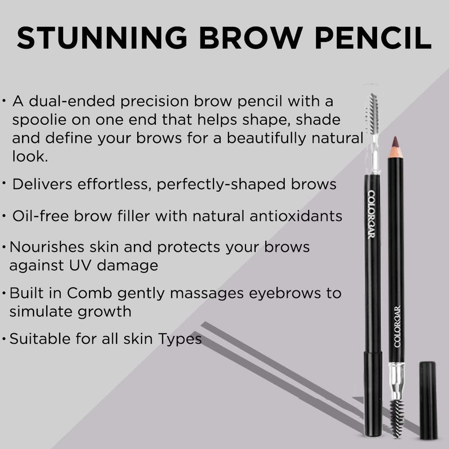 Colorbar Stunning Brow Pencil - Chestnut, Dark Brown