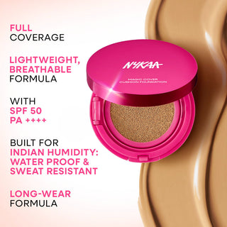 Nykaa Cosmetics Magic Cover Full Coverage Matte Cushion Foundation with SPF 50