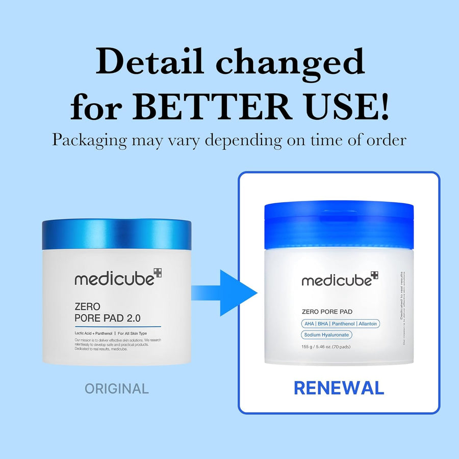 Medicube Zero Pore Pad 2.0 155g (70 pads)