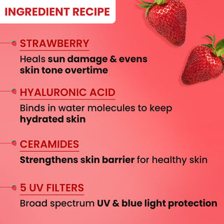 Dot & Key Strawberry Sunscreen Stick, In-Vivo Tested SPF 50+ PA++++