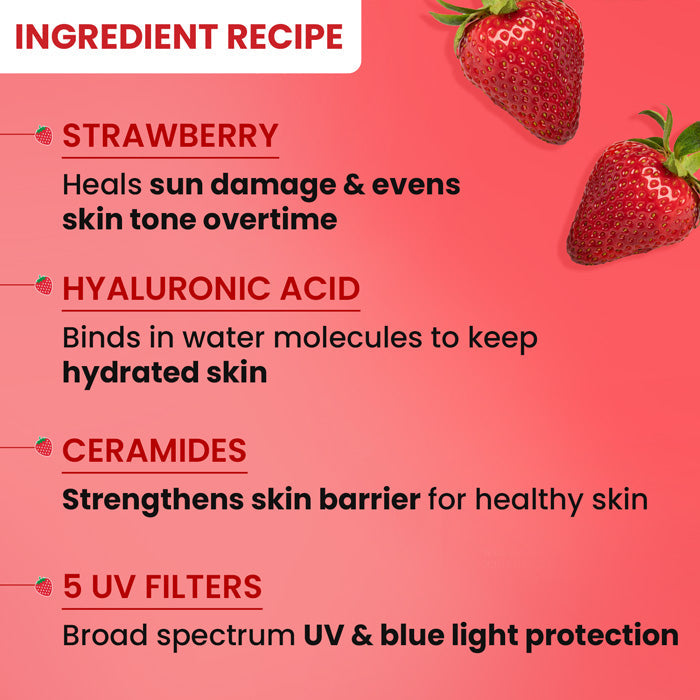 Dot & Key Strawberry Sunscreen Stick, In-Vivo Tested SPF 50+ PA++++