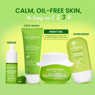 Dot & key Cica Calming Night Gel (Niacinamide + Green Tea) 60ml