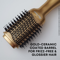 Alan Truman Oh So Gold Ceramic Blow Dryer Brush for big bouncy voluminous blowouts