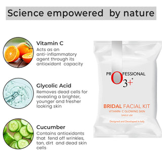 O3+ Bridal Facial Kit Vitamin C for Glowing Skin and Radiant