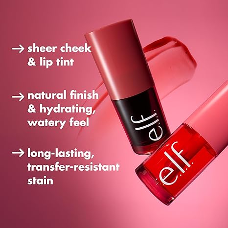 e.l.f. Sheer For It Blush Tint, Multi-Use, Long-Lasting Lip & Cheek