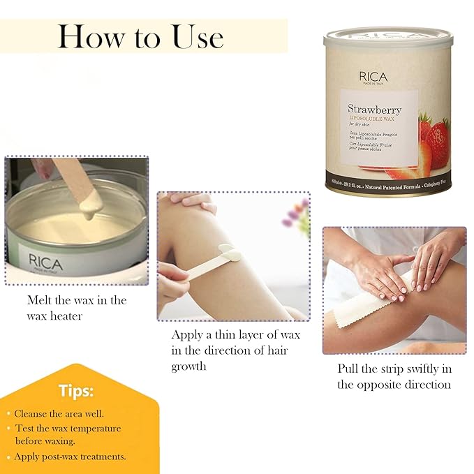 RICA Strawberry Liposoluble Soft Wax For Dry Skin