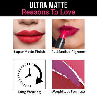 Nykaa Ultra Matte Lipstick, Matte Finish