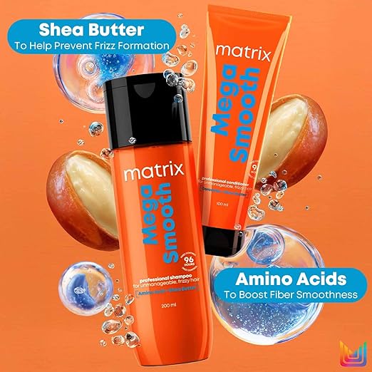 MATRIX Mega Smooth Shampoo for Frizzy, Dry Unmanageable Hair 350ML