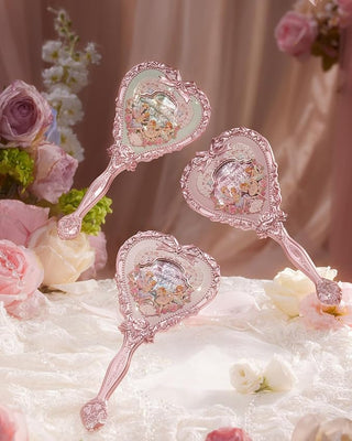 Flower Knows Plastic Midsummer Fairytales Heart Hand Mirror white Vanilla
