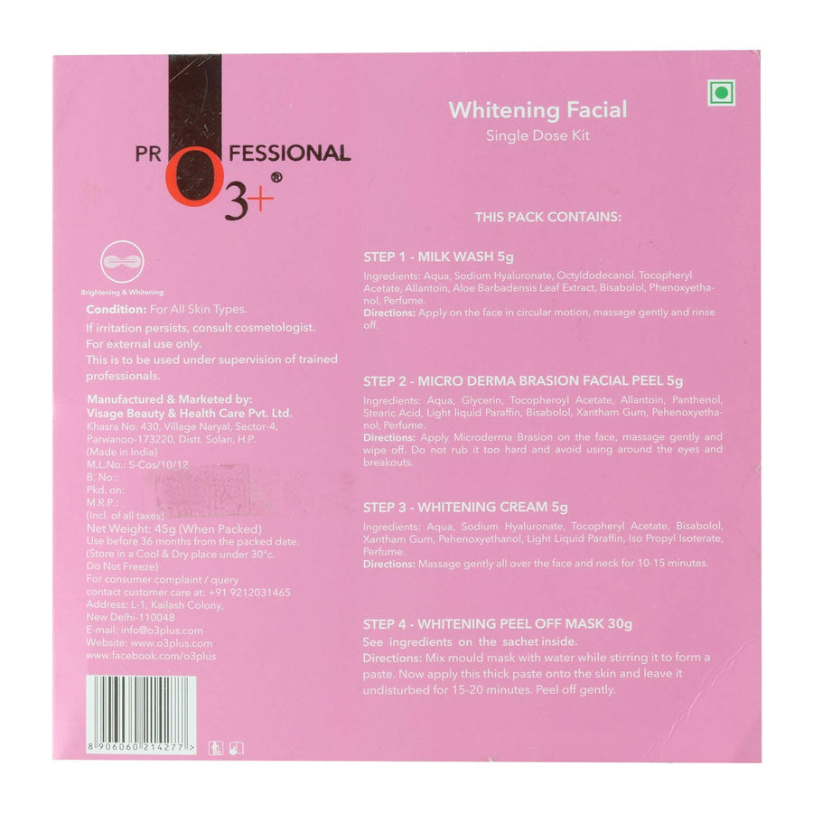 O3+ Whitening Facial Kit pack of 4