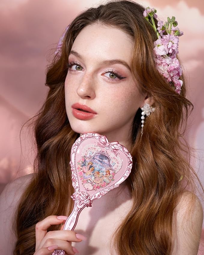 Flower Knows Plastic Midsummer Fairytales Heart Hand Mirror white Vanilla