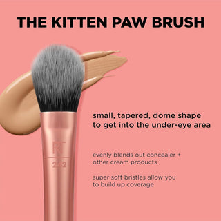 Real Techniques Brightening Concealer Makeup Brush + Eye Cream, Pink -RT01977