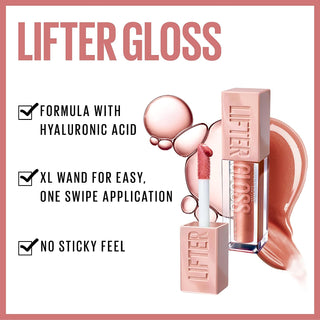 Maybelline Lifter Gloss, Hydrating Lip Gloss with Hyaluronic Acid