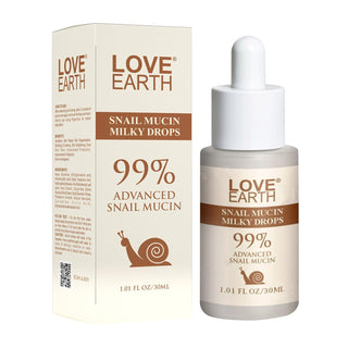 Love Earth Snail Mucin Milky Drops 99% Advanced Snail Mucin For Hydration, Skin Repair, Soothing & Calming All Skin Type 30ML