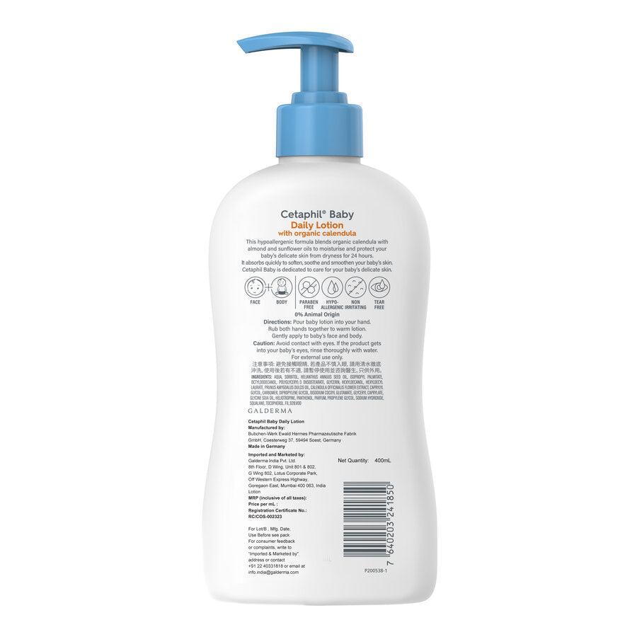 Cetaphil Baby Lotion with Organic Calendula - 400ml