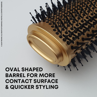 Alan Truman Oh So Gold Ceramic Blow Dryer Brush for big bouncy voluminous blowouts