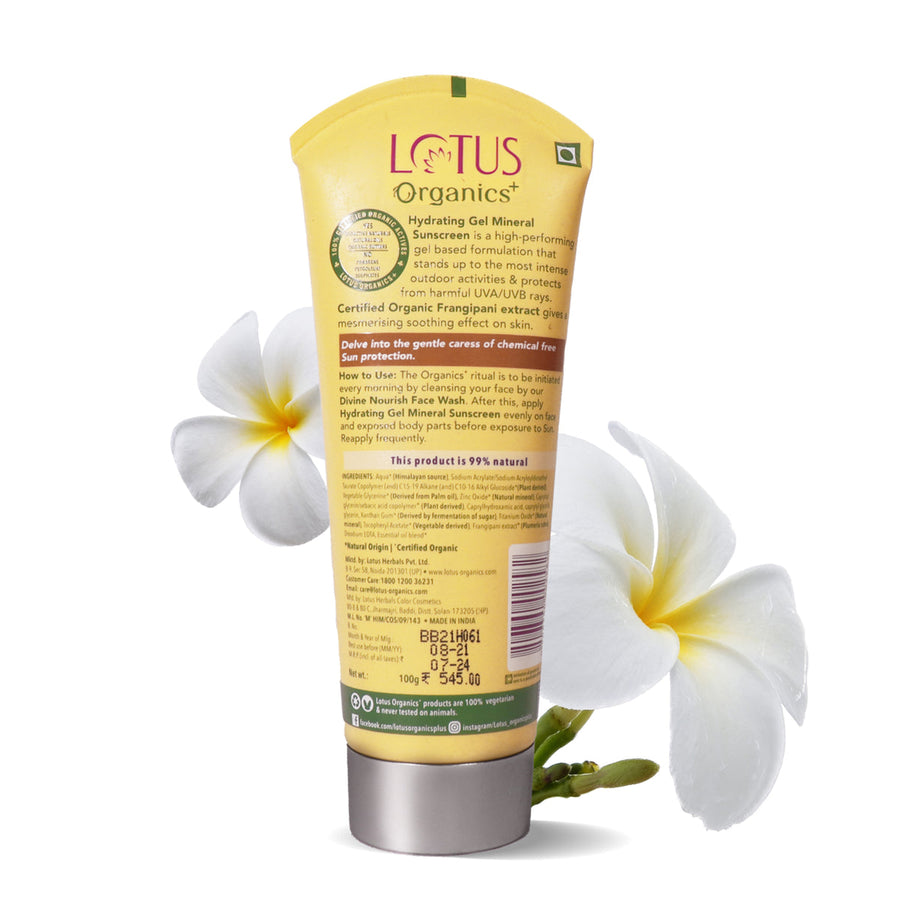 Lotus Organics+ Hydrating Gel Mineral Sunscreen SPF 30 PA+++
