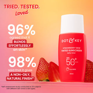 Dot & Key Strawberry Dew Tinted Sunscreen SPF 50+ PA++++ With New-Age UV Filters 50ml