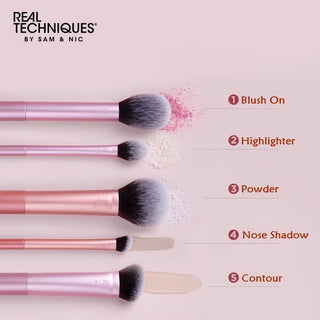 Real Techniques 5pcs Face Essentials Makeup Brush