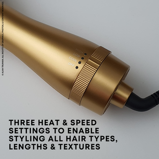 Alan Truman Oh So Gold Ceramic Blow Dryer Brush for big bouncy voluminous blowouts