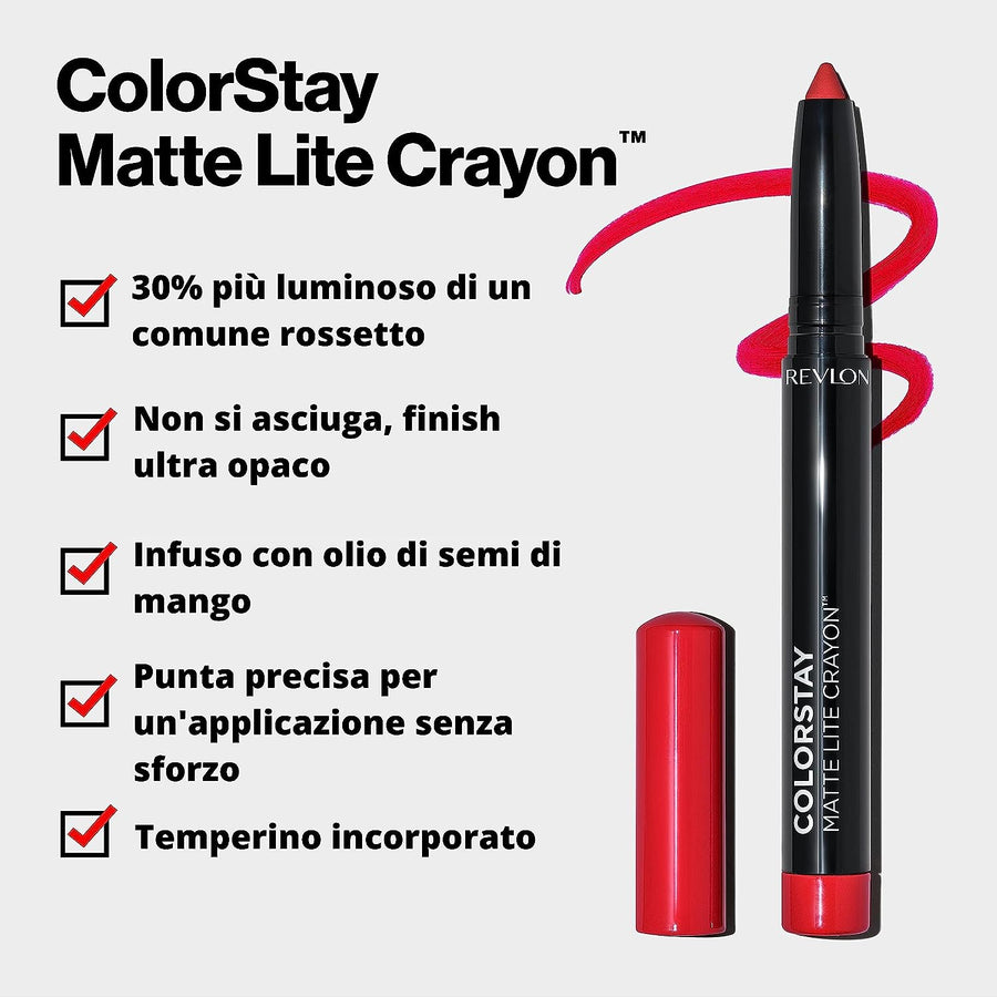 Revlon ColorStay Matte Lite Crayon Lipstick