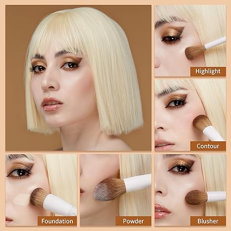 Jessup 14Pcs of Premium Synthetic Makeup Brushes Set