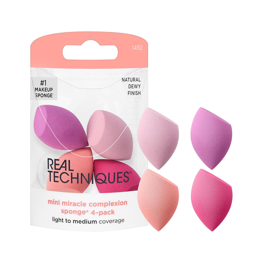Real Techniques Cruelty Free Mini Miracle Complexion Sponges (Pack of 4)