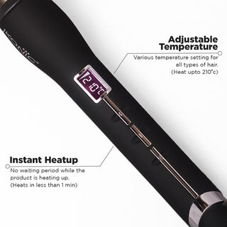 Ikonic Professional Conical Tong Hair Curler Black # 19mm