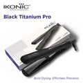 Ikonic Professional Hair Straightener - Black Pro Titanium Shine 3.0