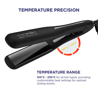 Ikonic Professional Hair Straightener - Black Pro Titanium Shine 3.0