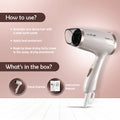 Ikonic Me Hair Dryer Travel Express - White and Rose Gold
