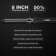 Ikonic Professional Black Curling Tong-19 2.0