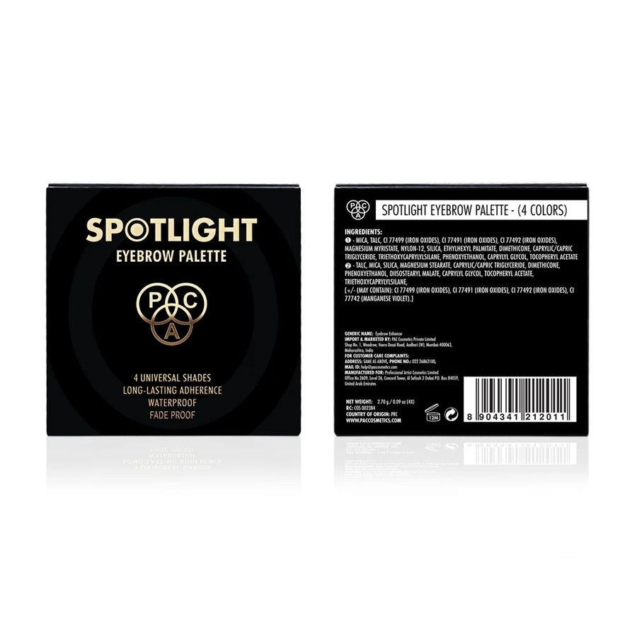 Pac Cosmetics Spotlight Eyebrow Palette X4