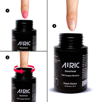 Auric QuickTwist Nail Lacquer Remover ! Peach Flavour