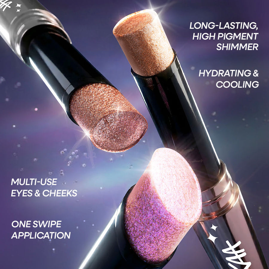 Nykaa Diamond Jelly Cooling Shimmer Eyeshadow Stick - Multi-Use, High Shine Glitter