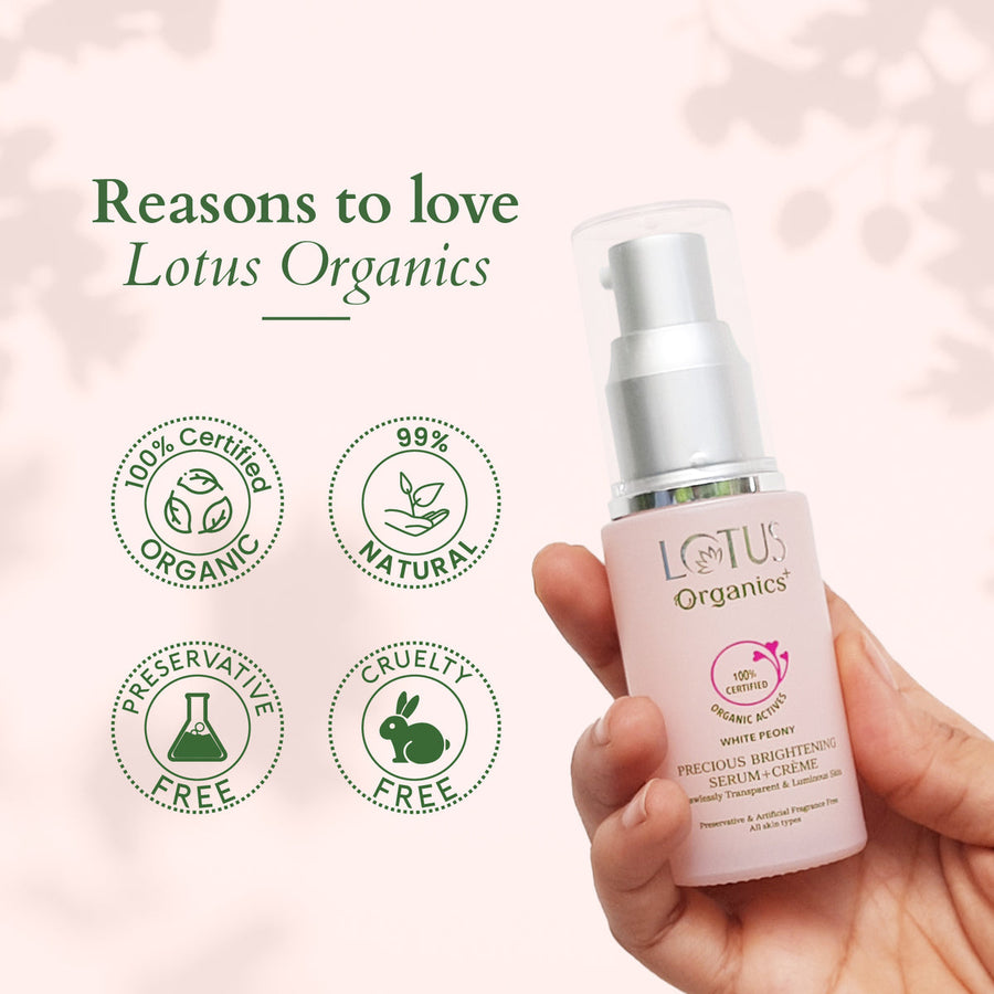 Lotus Organic Precious Brightening Serum+ Creme 30ml