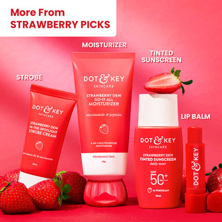 Dot & Key Strawberry Sunscreen Stick, In-Vivo Tested SPF 50+ PA++++